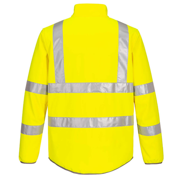 Portwest Herr Hi-Vis Eco Friendly 2 Layer Soft Shell Jacka 4XL Yellow 4XL