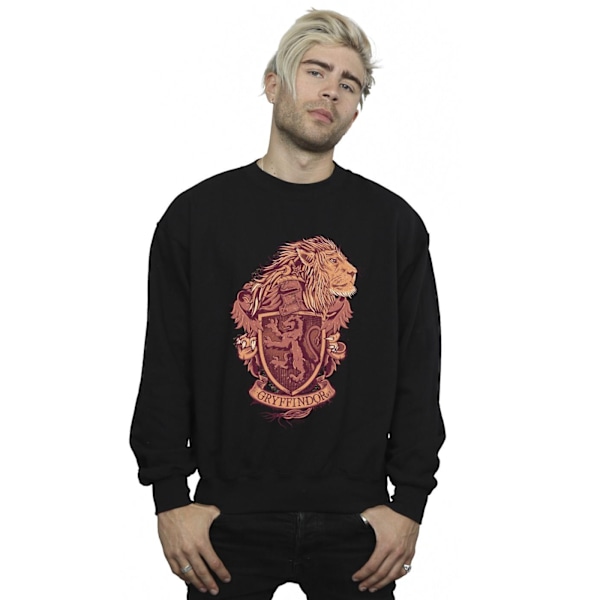 Harry Potter Herr Gryffindor Sketch Crest Sweatshirt M Svart Black M