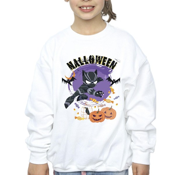 Marvel Girls Black Panther Halloween Sweatshirt 5-6 år Vit White 5-6 Years