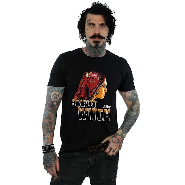Avengers Infinity War Herr Scarlet Witch Bomull T-shirt M Svart Black M