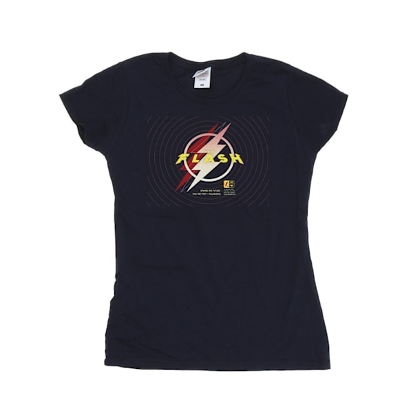 DC Comics Dam/Kvinnor The Flash Lightning Logo Bomull T-shirt Navy Blue M