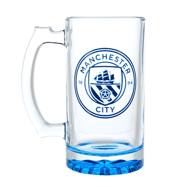 Manchester City FC Stein Pint Glas En Storlek Klar Clear One Size