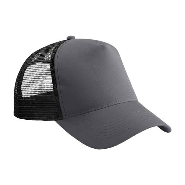 Beechfield Polycotton Snapback Trucker Keps En Storlek Grafit Grå Graphite Grey/Black One Size