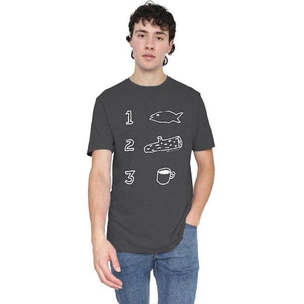 Twin Peaks Unisex Vuxen Kaffe Stock Fisk T-Shirt M Kolgrå Charcoal M