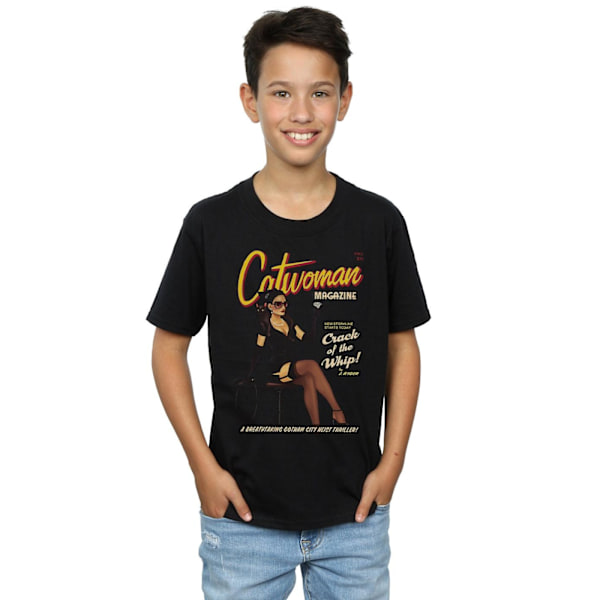 DC Comics Boys Catwoman Bombshell Cover T-Shirt 12-13 år Svart Black 12-13 Years