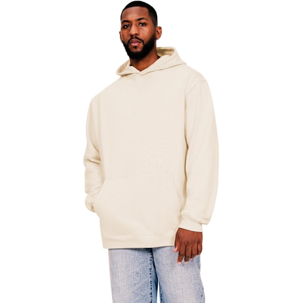 Casual Classics Herr Ringspun Bomull Hög Överdimensionerad Hoodie L Ecru Ecru L