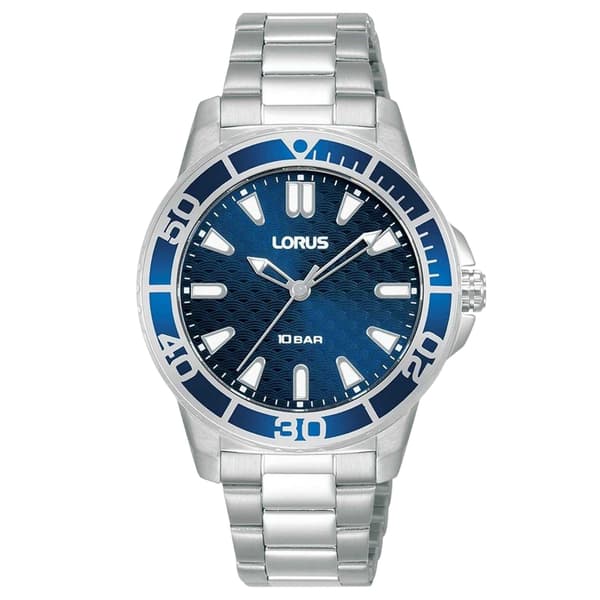Lorus Herr Analog Klocka En Storlek Blå/Stål Blue/Steel One Size