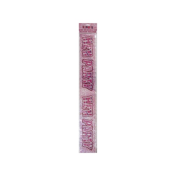 Unik festfolie Glitz Hen Night Banner En Storlek Rosa Pink One Size