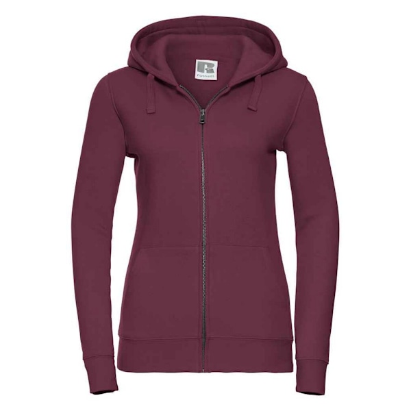 Russell Dam/Kvinnor Äkta Full Zip Hoodie XL Bourgogne Burgundy XL