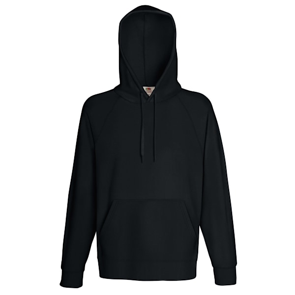 Fruit Of The Loom Herr Lättvikts Tröja Med Luva / Hoodie ( Black L