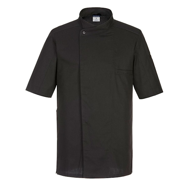 Portwest Herr Surrey Kortärmad Kockjacka 3XL Svart Black 3XL