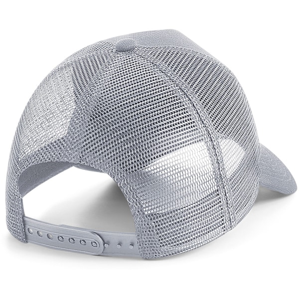 Beechfield Microknit Snapback Trucker Cap One Size Light Grey Light Grey One Size