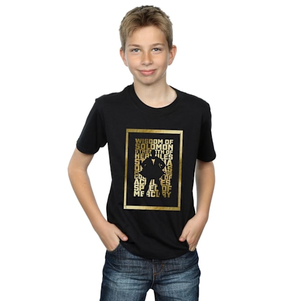 DC Comics Boys Shazam Gold Text T-Shirt 5-6 år Svart Black 5-6 Years