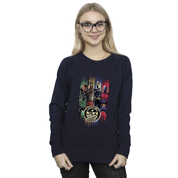 DC Comics Dam/Kvinnor Black Adam JSA Guld Badge Sweatshirt L Navy Blue L