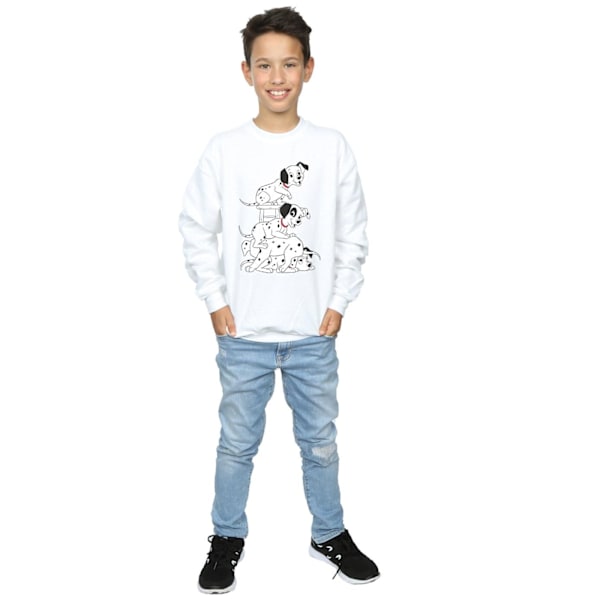 101 Dalmatiner Pojksstol Sweatshirt 5-6 År Vit White 5-6 Years