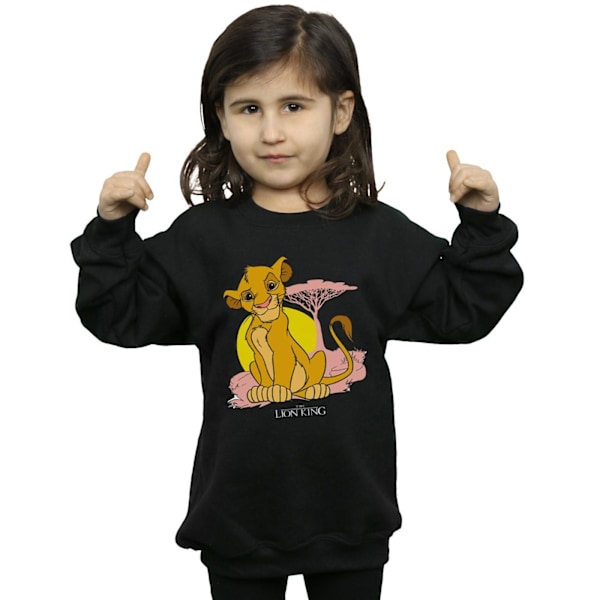 Disney Girls The Lion King Simba Pastel Sweatshirt 9-11 år B Black 9-11 Years