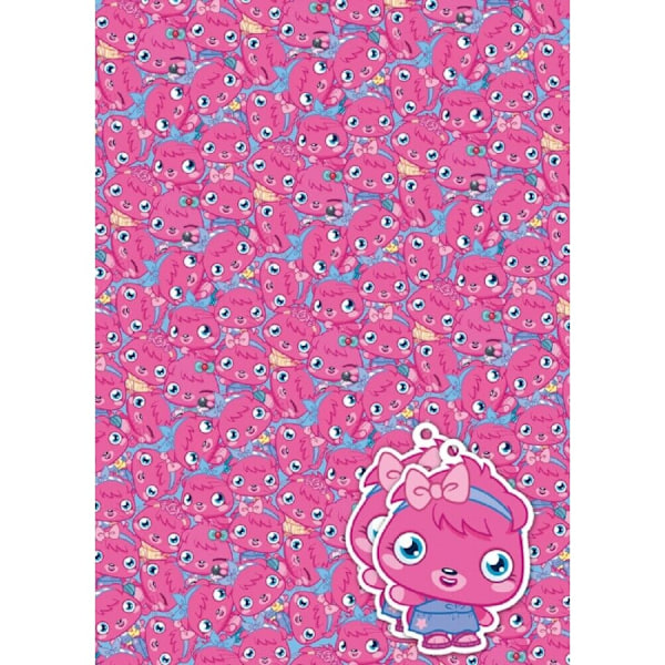 Moshi Monsters Poppet Presentpapper One Size Rosa/Blå Pink/Blue One Size
