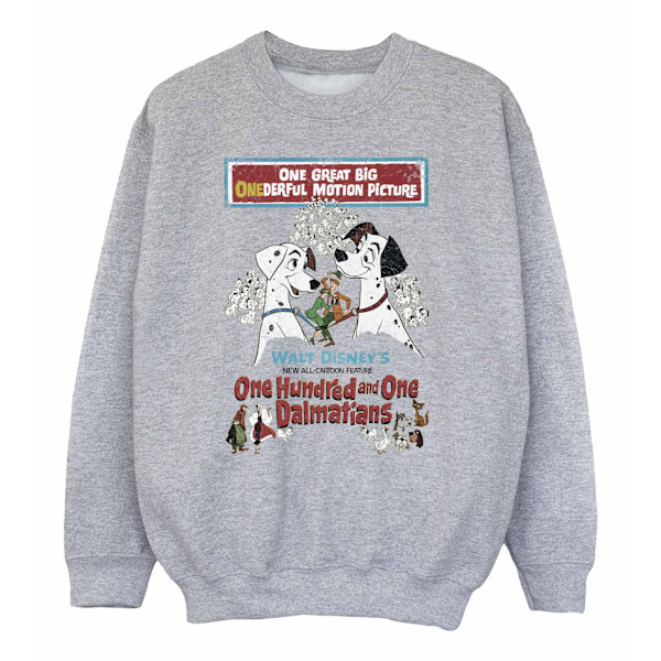 101 Dalmatiner Pojkar Poster Sweatshirt 7-8 År Sports Grey Sports Grey 7-8 Years