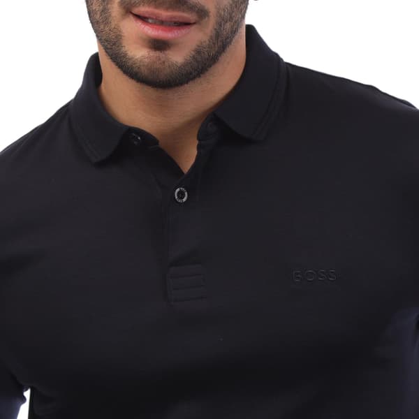Boss Herr Pirol Långärmad Pikétröja M Mörkblå Dark Blue M