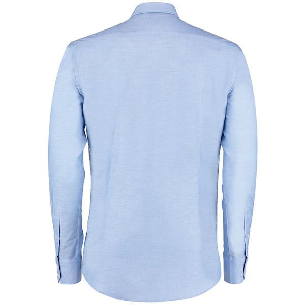 Kustom Kit Herr Slim Fit Långärmad Oxford Skjorta 18 Ljus Light Blue 18