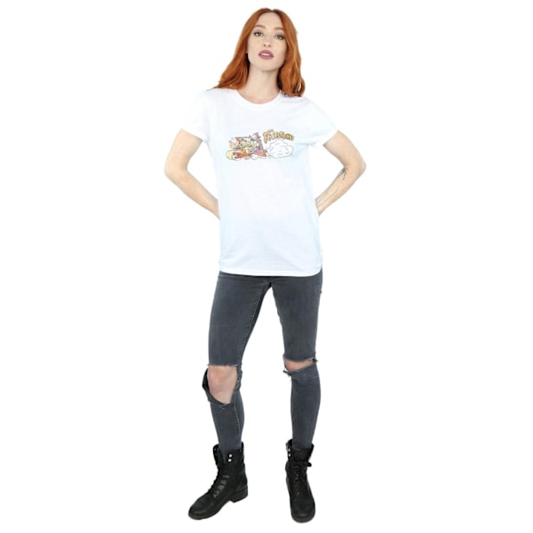 The Flintstones Dam/Damer Familjebil Distressed Bomullspojke White L