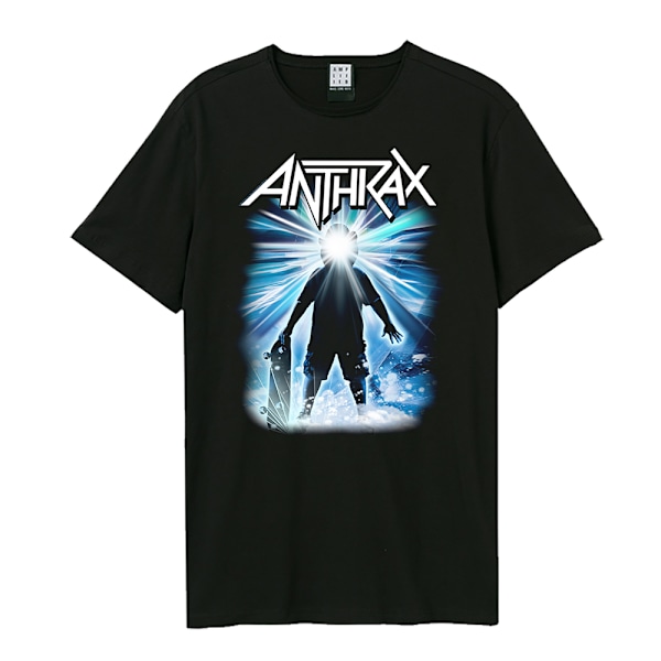 Amplified Unisex Vuxen Blått Ljus Anthrax Halloween T-Shirt L B Black L