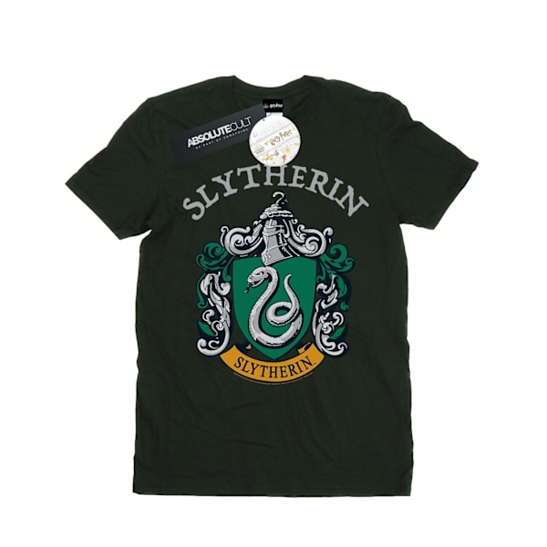 Harry Potter T-shirt i bomull med Slytherin-vapen, 3-4 år, för flickor Forest Green 3-4 Years