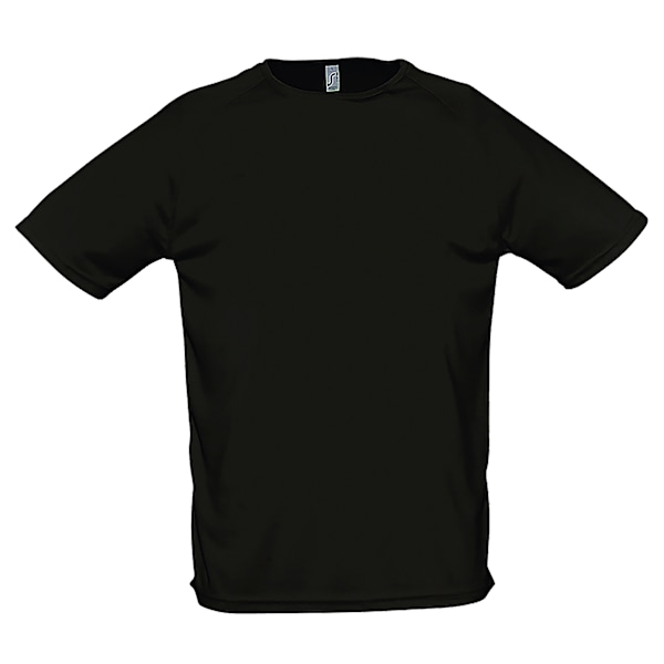 SOLS Herr Sporty Kortärmad Performance T-shirt L Svart Black L