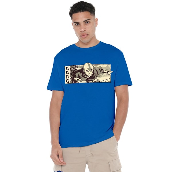 Avatar: The Last Airbender Herr Aang Illustrerad T-Shirt S Roya Royal Blue S