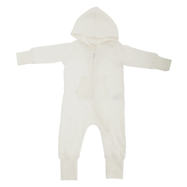 Babybugz Plain Baby All In One / Sleepsuit 6-12 Vanilla Vanilla 6-12