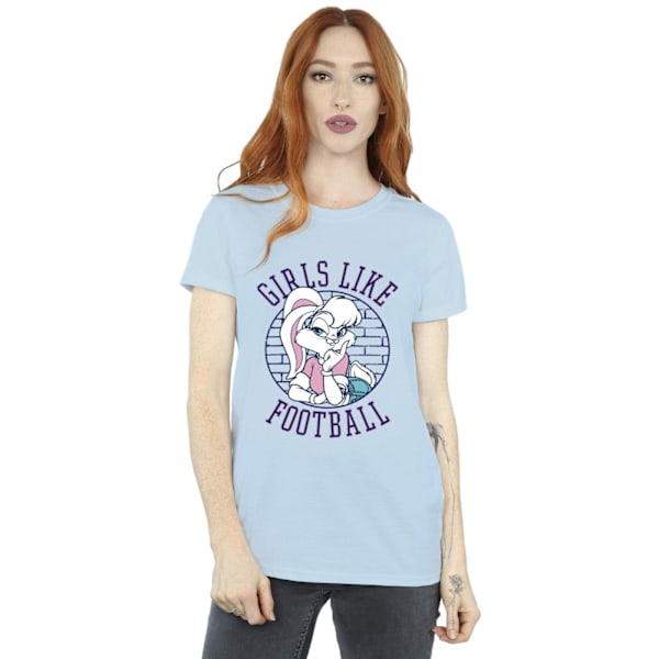 Looney Tunes Dam/Damer Lola Bunny Flickor Gillar Fotboll Cotto Baby Blue M