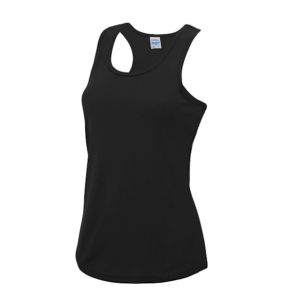 AWDis Cool Dam/Damer Fukttransporterande Girlie Tank Top 10 UK Jet Black 10 UK