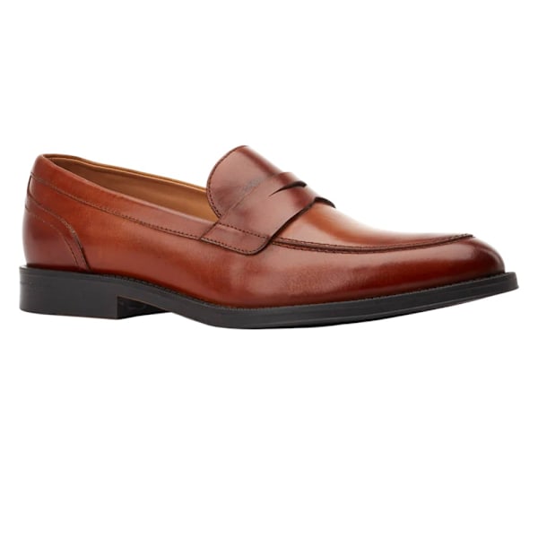 Base London Kennedy Läder Slip-on Loafers för Män 11 UK Bränd Ta Burnt Tan 11 UK