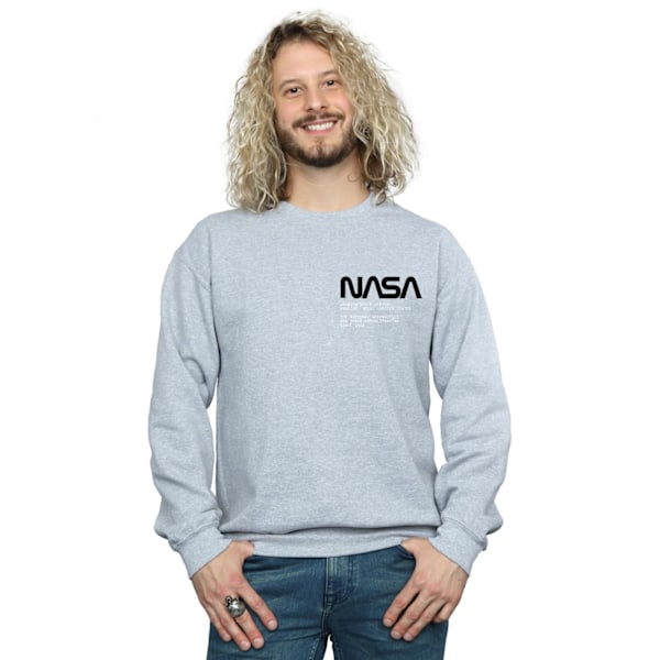 NASA Herr Johnson Worm Pocket Print Sweatshirt L Sports Grey Sports Grey L