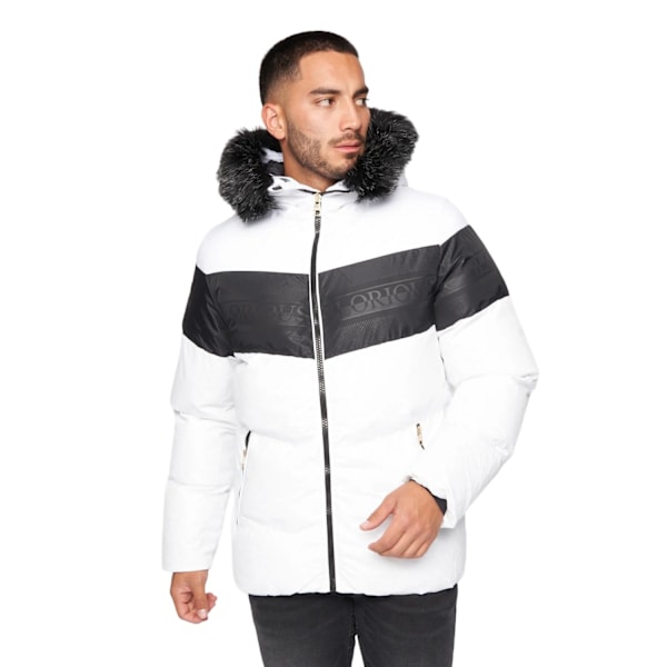 Glorious Gangsta Rocavin Kort Pufferjacka för Män L Vit White L