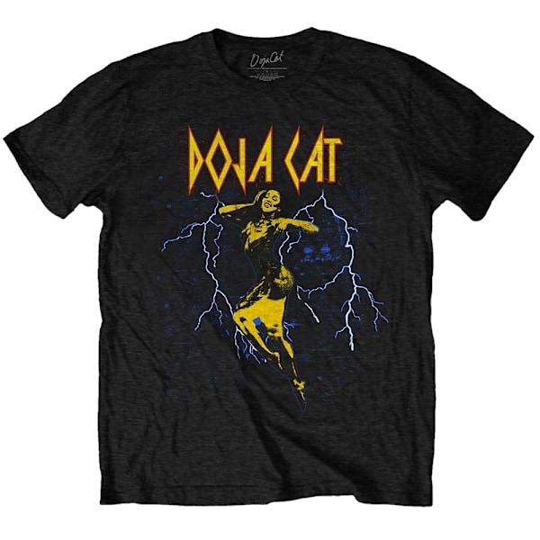 Doja Cat Unisex Vuxen Blixt Bomull T-shirt XL Svart Black XL