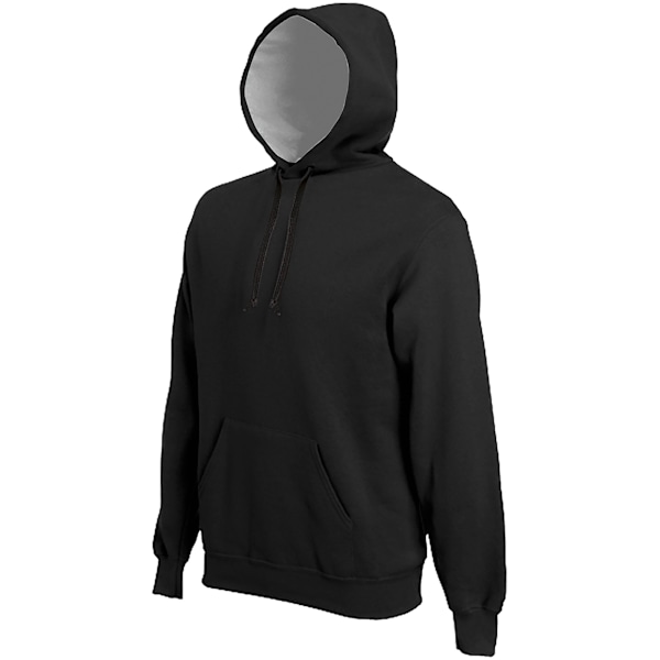 Kariban Herr Heavy Contrast Hooded Sweatshirt / Hoodie XS Svart Black XS