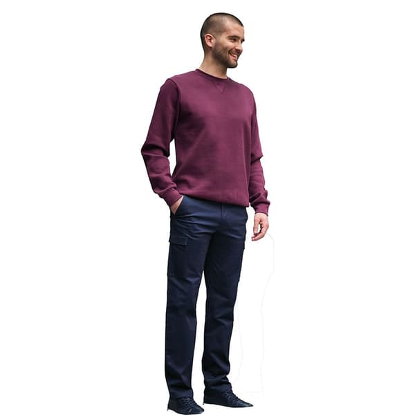 Brook Taverner Herr Durham Chino Cargo Byxor 34L Marinblå Navy 34L
