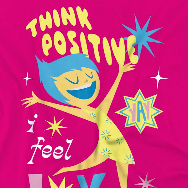 Inside Out 2 Barn/Flickor T-shirt med Positivt Budskap Glädje 5-6 År Fuchsia 5-6 Years