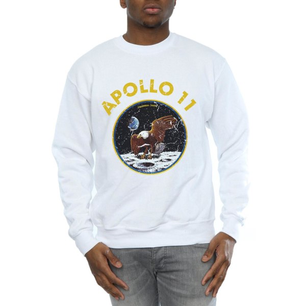 NASA Herr klassisk Apollo 11 Sweatshirt XXL Vit White XXL