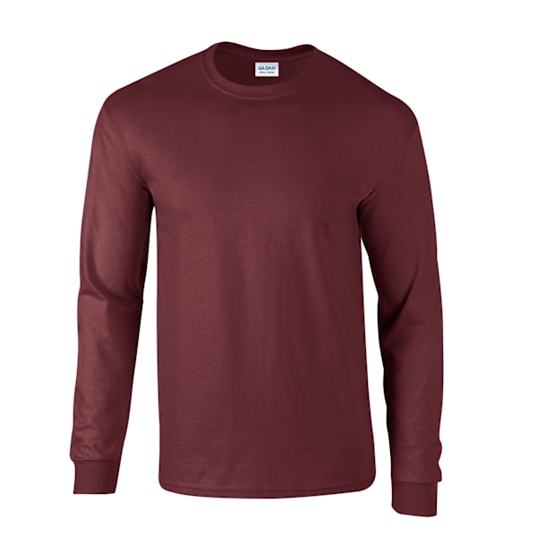 Gildan Unisex Vuxen Ultra Cotton Långärmad T-shirt 3XL Marron Maroon 3XL