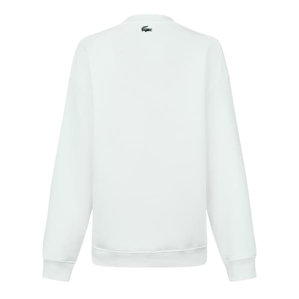 Lacoste Dam Crew Neck Regular Långärmad Tröja White 16 UK
