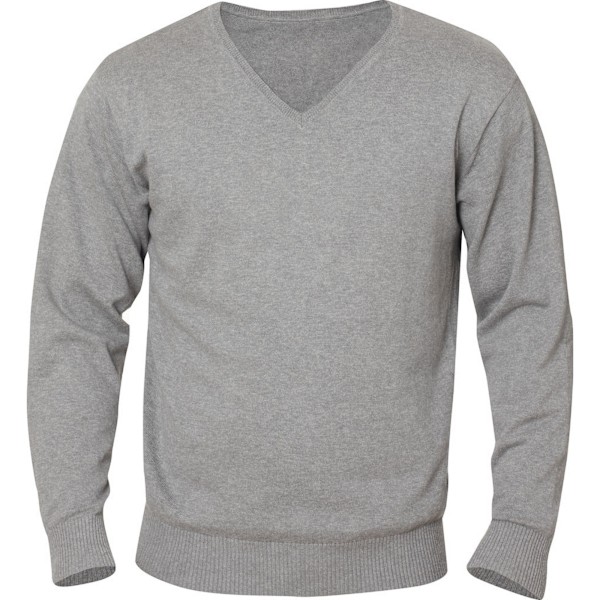 Clique Herr Aston Stickad V-ringad Sweatshirt XL Grå Melange Grey Melange XL