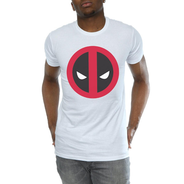 Marvel Herr Deadpool Stor Ren Logotyp T-Shirt M Vit White M