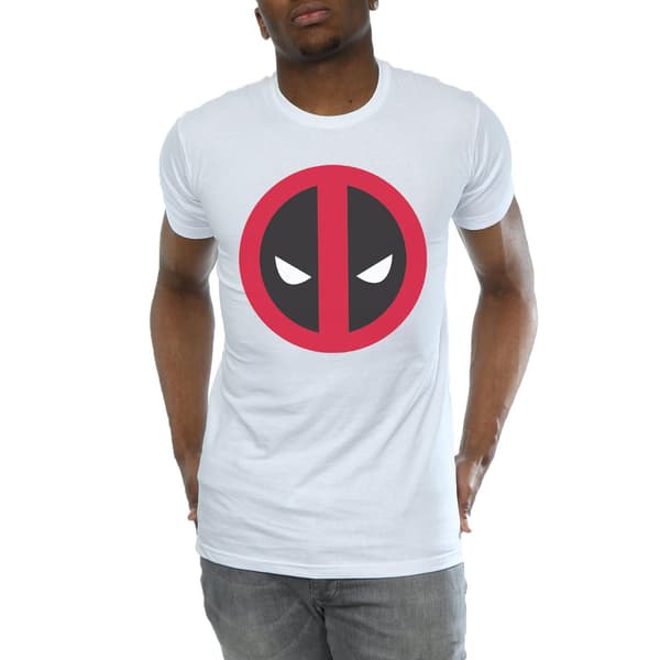 Marvel Herr Deadpool Stor Ren Logotyp T-Shirt S Vit White S