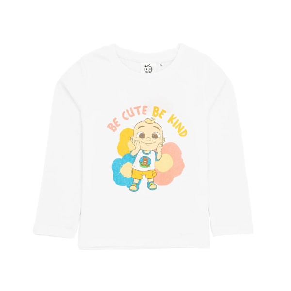 Cocomelon flickor vara söta vara snälla långärmad T-shirt 18-24 månader White 18-24 Months