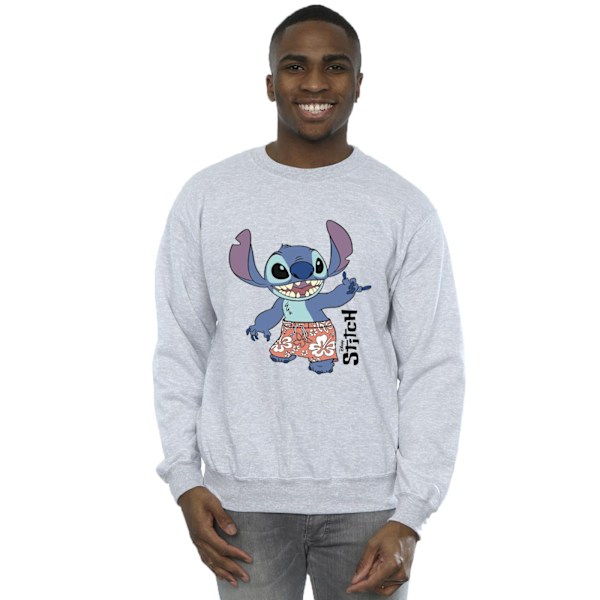 Disney Mens Lilo & Stitch Bermuda Shorts Sweatshirt L Sports Grå Sports Grey L