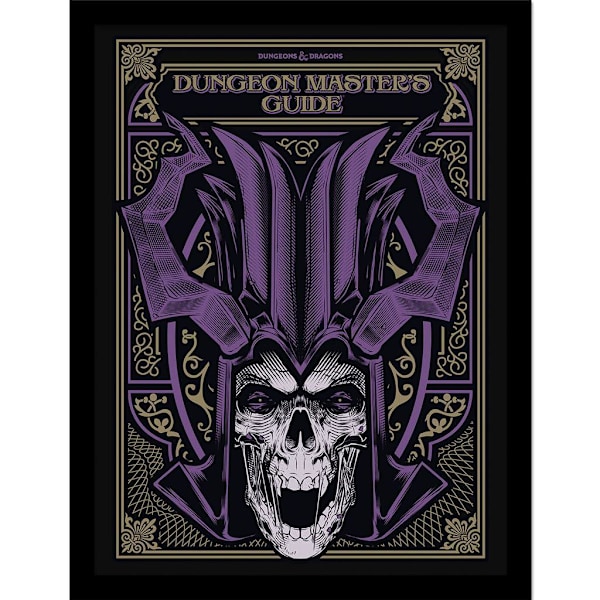 Dungeons & Dragons Dungeon Masters Guide inramad affisch 40cm x 3 Black/Purple/Gold 40cm x 30cm