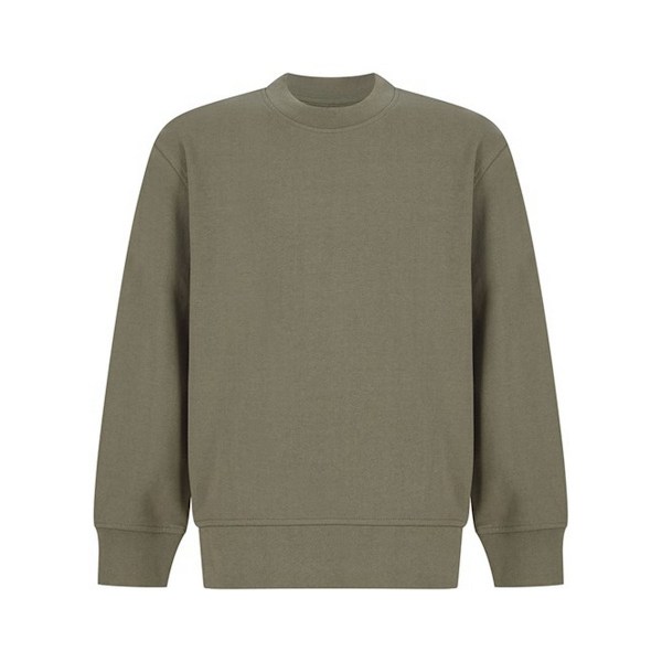 SF Minni Barn/Barn Curved Hem Sweatshirt 7-8 År Khaki Khaki 7-8 Years