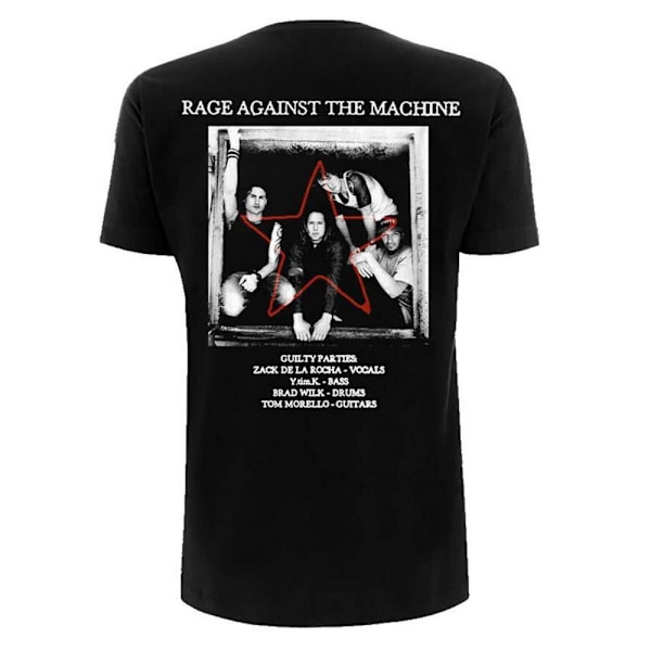 Rage Against the Machine Unisex Vuxen Battle Star T-Shirt L Bla Black L